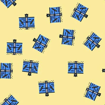 Current generator tidal power vector seamless pattern イラスト素材