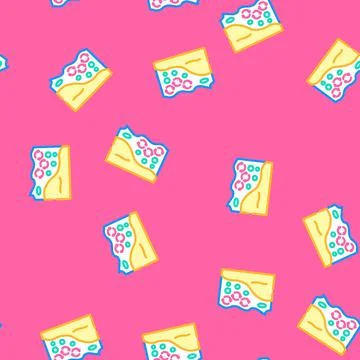 Current generator tidal power vector seamless pattern Stock Illustration