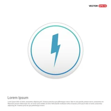Current Icon - white circle button Stock Illustration