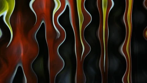 The current ink is red, brown, yellow and blue on a black background. Marble 스톡 동영상 278420376