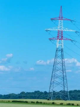 Current keys of a high-voltage line Stock Photos
