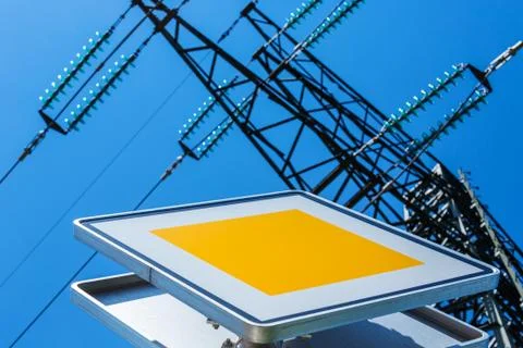 Current keys of a high-voltage line Stock Photos