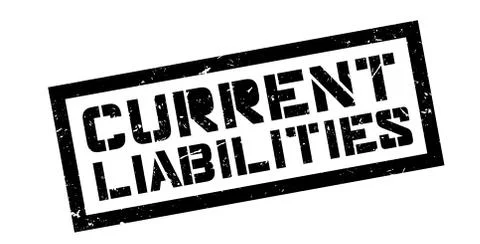 Current Liabilities rubber stamp Stock Illustration