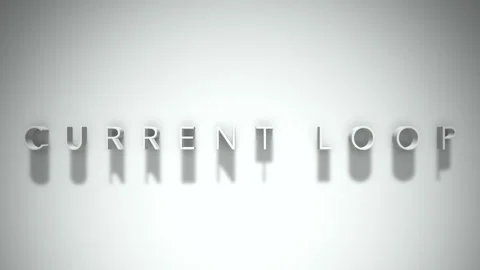 Current loop 3D title animation with shadows on a white background Stock Footage 297816438