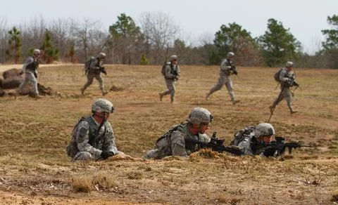 Current Military-1940-present day, Paratroopers of Company B, 1/505 Parachute Stock Photos