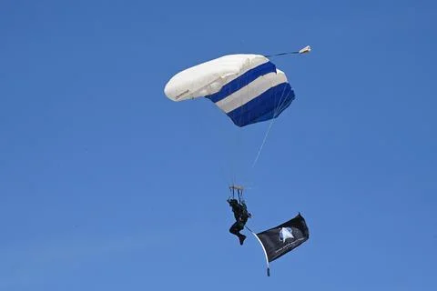 Current Military-1940-present day, A member of the Wings of Blue Parachute Team, Stock Photos
