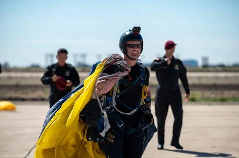Current Military-1940-present day, The U.S. Navy Parachute Team, nicknamed the Stock Photos