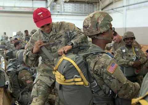Current Military-1940-present day, Cpl. Rosi B. Velezpineda, a parachute rigger 스톡 사진
