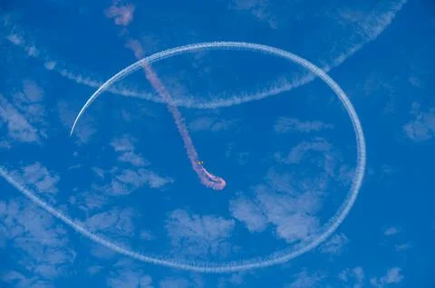 Current Military-1940-present day, he U.S. Army Parachute Team conducts a Stock Photos
