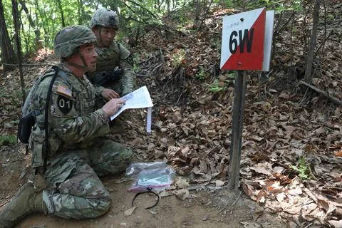 Current Military-1940-present day, 2nd Infantry Division/ROK-U.S. Combined Fotos de archivo