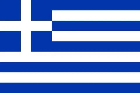 Current national flag of greece Stock Illustration