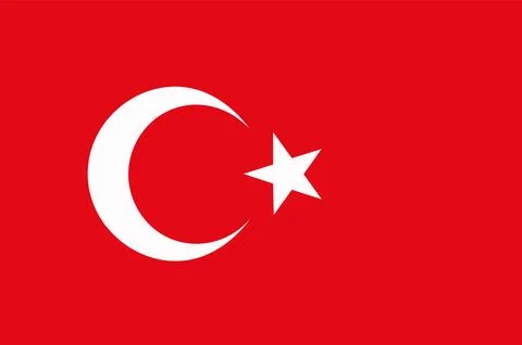 Current National Flag of Turkey. Vector Illustration. Stock Illustration
