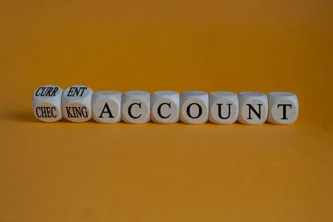 Current or checking account symbol. Foto stock