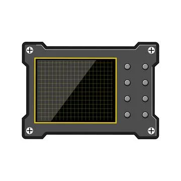 Current oscillograph cartoon vector illustration Stock Illustration