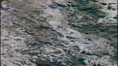 Current  river water with foam Stock Footage 42016065