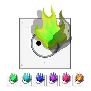 Current short circuit fire cartoon vector graphic Stock Illustration