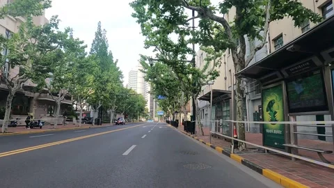 The current situation of bright streets in Shanghai is under lockdown Stock Footage 194417461