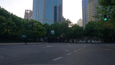 The current situation of the street environment in Shanghai is under lockdown Stock Footage 194615223