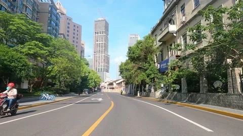The current situation of the streets in early summer in Shanghai under lockdown Stock Footage 196168210