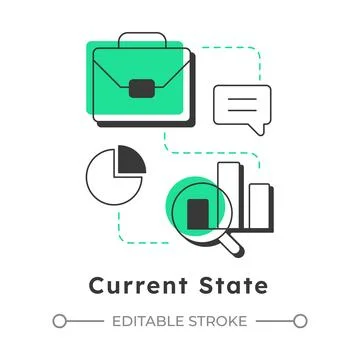 Current state modern linear concept icon Stock Illustration