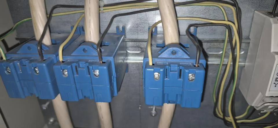 Current transformers for measuring electrical equipment Stock Photos