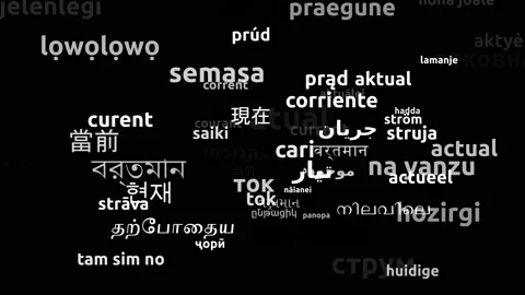 Current Translated in 64 Worldwide Languages Endless Looping 3d Zooming Wordc Stock-Footage 145200701
