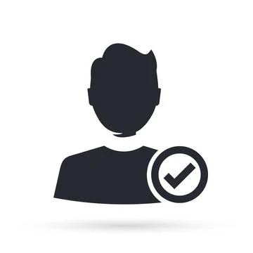 Current User icon. Verify Member Profile. Approved User account Stock Illustration