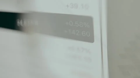 Current value, Absolute change and percentage change for an asset Stock Footage 329315576