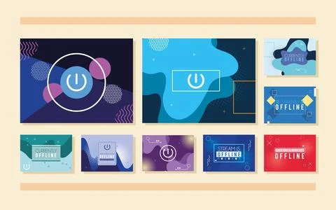Currently offline templates Stock Illustration