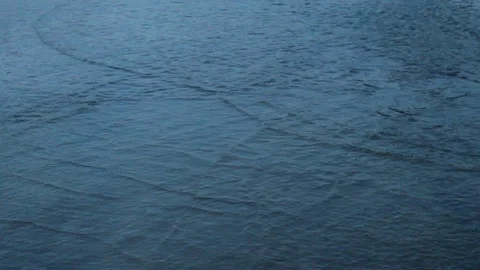 Currents In Lake Crossing Ripple Surface View Stock Footage 106674749
