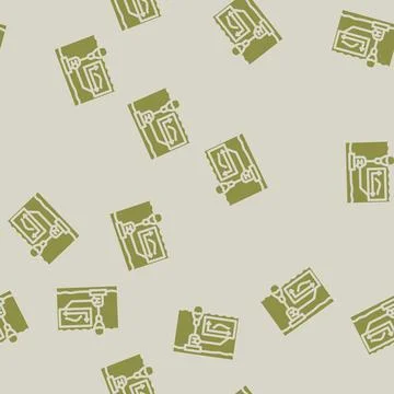 Currents tidal power glyph vector seamless pattern Stock Illustration