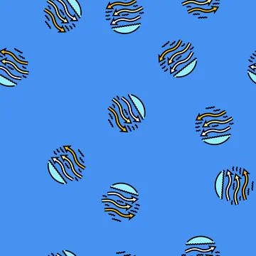 Currents tidal power vector seamless pattern Stock Illustration