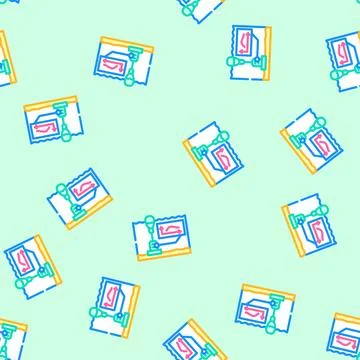 Currents tidal power vector seamless pattern Stock Illustration