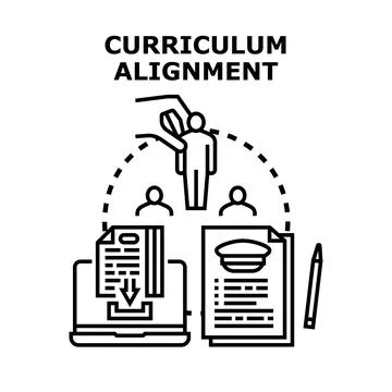 Curriculum alignment concept for educational planning Stock Illustration
