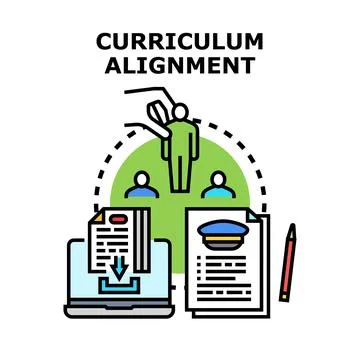 Curriculum alignment concept for educational planning Stock Illustration