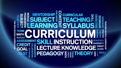 Curriculum animated word cloud,animation tag kinetic typography seamless loop. Stock Footage 318302664