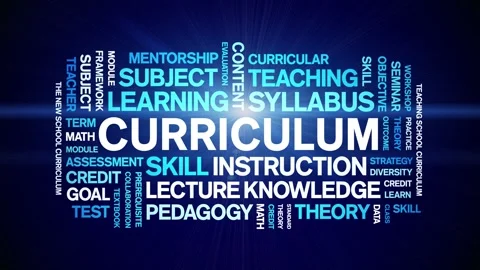 Curriculum animated word cloud,animation tag kinetic typography seamless loop. Stock Footage 318302700