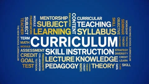 Curriculum animated word cloud,animation tag kinetic typography seamless loop. Stock Footage 318302865