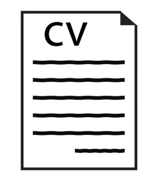 Curriculum icon on white background. cv symbol. detailed curriculum sign. Stock Illustration
