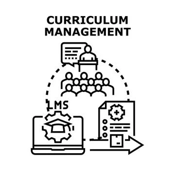 Curriculum management system developing academic learning programs Stock Illustration