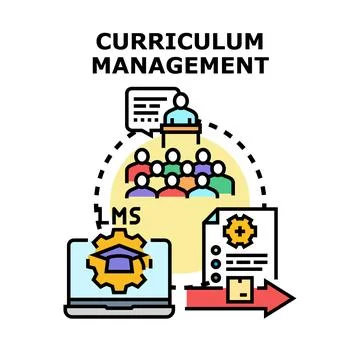 Curriculum management system developing academic learning programs Stock Illustration
