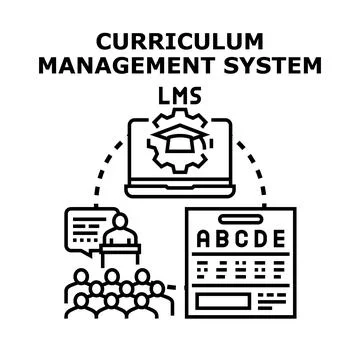 Curriculum management system learning platform concept イラスト素材