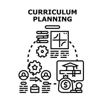 Curriculum planning concept developing educational career path Иллюстрация