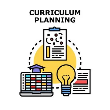 Curriculum planning concept developing study program and education strategy Stock Illustration