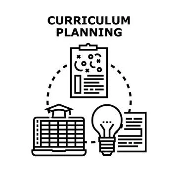Curriculum planning concept developing study program and education strategy Stock Illustration