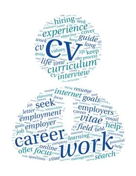 Curriculum Vitae Concept Word Cloud Иллюстрация