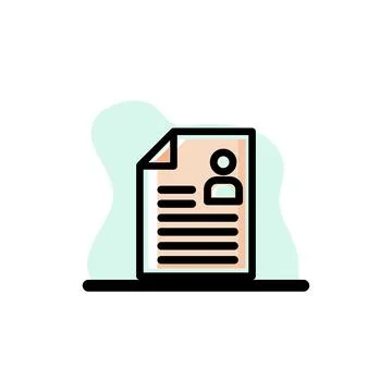 Curriculum Vitae Conceptual Icon Vector Illustration Design Stock Illustration