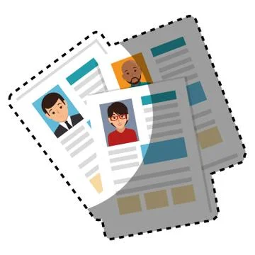 Curriculum vitae document icon Stock Illustration