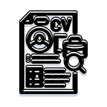 Curriculum vitae document for job application and career recruitment Ilustración de archivo