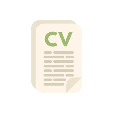 Curriculum vitae document representing job application with work experience Illustrazione stock